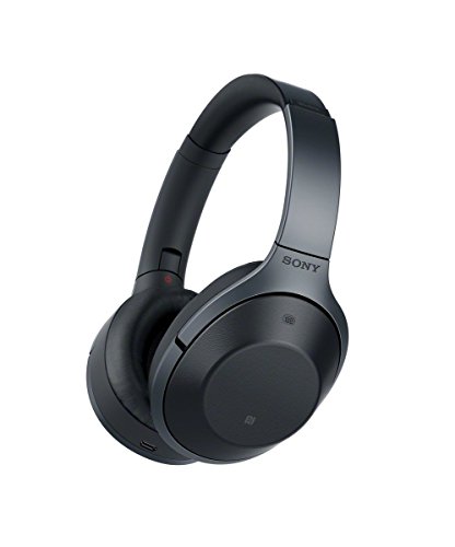 Sony MDR-1000X/B Black Hi-Res Bluetooth Wireless Noise Cancelling Headphones (Renewed)