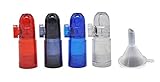aiyuyu 4pcs New Submarine Design Snuff Bottle More Easy Sniffer Premium Acrylic Snuff Bullet Spice Storage and Mini Funnel