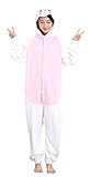 ABING Halloween Pajamas Homewear OnePiece Onesie Cosplay Costumes Kigurumi Animal Outfit Loungewear,Rabbit Adult S -for Height 150-158cm