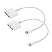 30 pin Charge & Sync Cable Adapter Converter for Apple iPhone 6/6 Plus/5s/5c/5/4s/4/3/3G,iPad and iPod (White Cable)