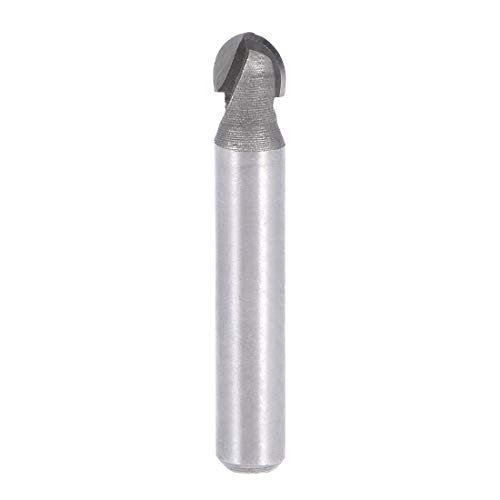 uxcell Router Bit 1/4 inch Shank 1/4 inch Cutting Dia. Core Box 2 Flutes Carbon Steel for Carpentry Woodworking Milling Cutter Tool - Thumbnail 5