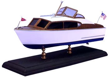 12" 1956 Chris Craft 24' Sedan Boat Laser Cut Kit (1/24 Scale) Dumas