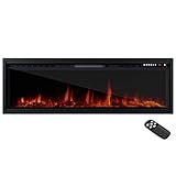 KUPPET 50 Inches Electric Fireplace Recessed and