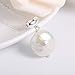 925 Sterling Silver Natural Baroque Freshwater Cultured Pearl Single Pearl Necklace Pendant with Red Cubic Zirconia Trendy Jewelry for Girls Women