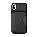 Speck iPhone XS Presidio Wallet Case, Scratch-Resistant IMPACTIUM 10-Foot Drop Protected iPhone Case with Secure & Private Card Slot, Black