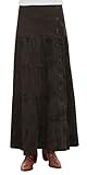 Baby'O Women's Long Ankle Length Tiered Corduroy Maxi Skirt