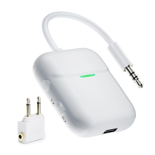 NULAXY Bluetooth Sender/Empfänger - Für 2 AirPods Gleichzeitig - 3,5mm Aux Adapter Für Flugzeug & TV