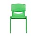 Flash Furniture Green Plastic Stack children school chair, 13.25