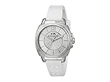 Coach Womens 14502093 Mini Boyfriend Signature White Strap Silver Tone Watch