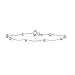 Amberta 925 Sterling Silver 1 mm Snake Chain With Diamond Shaped Beads Chain Bracelet Length 7