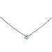 Hoops & Loops 925 Sterling Silver Cubic Zirconia Solitaire Tiny Choker Necklace for Women, Silver, Yellow Gold, Rose Gold