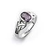 Sterling Silver Celtic Knot and Purple Genuine Amethyst Ring(Sizes 4,5,6,7,8,9,10,11,12)
