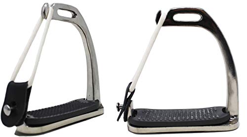 PRORIDER Horse Saddle SS Saddle English Stirrups Safety Peacock Breakaway Irons 4-3/4″ 51111W