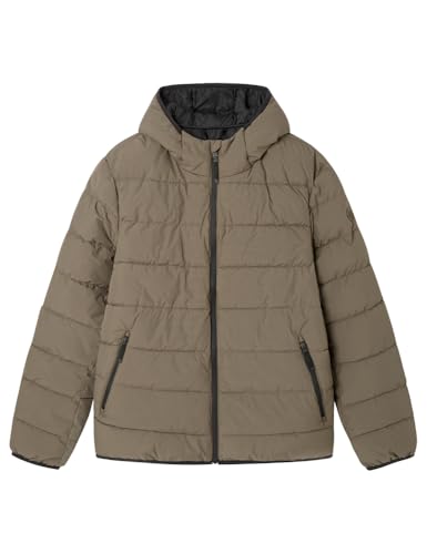 SPRINGFIELD Herren Hooded Puffed Urban Jacket Jacke mit Kapuze, hautfarben, M