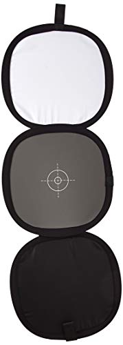 CowboyStudio Photo Studio 12-Inch Hand Hold Collapsible Disc, Tri-Fold Reflector and Gray Card / White Balance Digital Target Combo