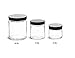 Clear 2 oz Glass Jar w/Black Lid - Pack of 12