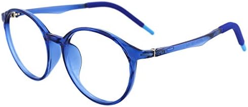 modesoda Kids Round Nerd Glasses Flexible Eyeglasses with Clear Lenses Non-Prescription for Children Oversized