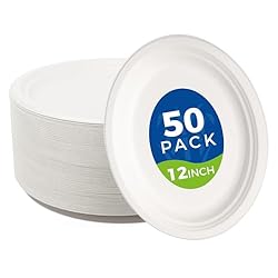 hooray mida 100% Compostable 12 Inch Oval Paper