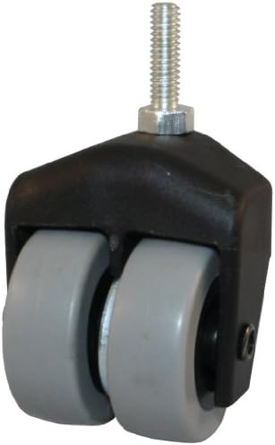 Jacob Holtz 205-2XTPR-22 X-Caster, low profile caster, thermoplastic rubber dual wheel small caster (Set of 4)