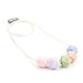 Lofca Silicone Teething Necklace for Mom to Wear-Great Baby Teether Toys-BPA Free Chew Beads-Breastfeeding Nursing Necklace Soothes Aching Gums-'Page'(Rose Quartz)