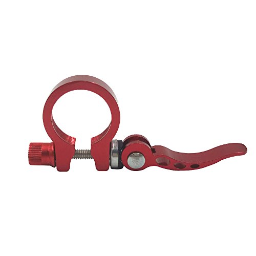 superdream Bike Bicycle Aluminum Quick Release Seat Post Clamp (34.9mm Red) - Thumbnail 3