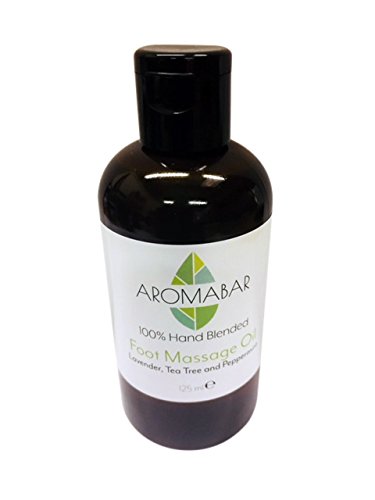 Foot Massage Oil 125ml with Lavender Peppermint & Tea Tree Essential Oils 100% Pure Aromatherapy