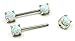 YiCheaGo 2pcs Opal Glitter Front Facing Nipple Barbell Ring Piercing Jewelry CZ Tongue Rings 14G