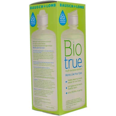 BIOTRUE CONTACT SOLUTION, MULTI-PURPOSE SOLUTION WITH LENS CASE, CLEANS, CONDITIONS, HYDRATES, DISINFECTS, REMOVES PROTEIN, DIRT & DEBRIS, CONTACT LENS CLEANER & STORAGE, 10 FL OZ (PACK OF 1)