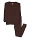 Leveret Kids Pajamas Boys & Girls Solid Brown 2 Piece Pajama Set 100% Cotton Size 10 Years