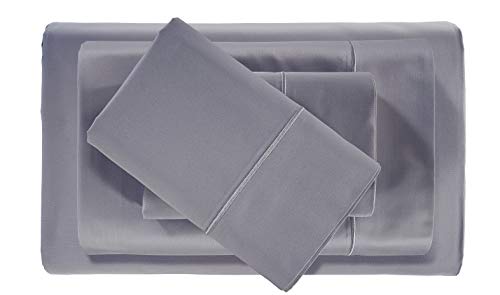 Egyptian Cotton Blend Bed Sheets - 1000 Thread Count Bedding Set with Sateen Weave and Deep Pocket Fitted Sheet - 4 Piece Luxury Bedding Sets for Dorm