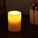 GiveU 4 Pack Battery Powered Electronic Plastic Pillar Flickering Candle With Remote Timer ,For Home Indoor & Outdoor Decoration,3x4inches,Ivory