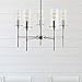 Linea di Liara Effimero 5-Light Brushed Nickel Chandeliers for Dining Room Farmhouse Dining Room Light Fixture Over Table Modern Kitchen Chandelier Pendant Light Fixtures, UL Listed