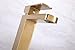 Gold Bathroom Faucet Single Handle with Supply Hoses,Solid Brass Body (Brushed Gold)