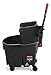 Rubbermaid Commercial Products WaveBrake 35 QT Side-Press Mop Bucket and Wringer Combo on Wheels with Dirty Water Bucket, Black, for Heavy-Duty Floor Cleaning