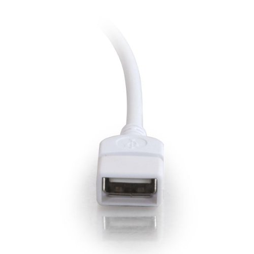 C2G/Cables to Go 2m USB Extension Cable - USB 2.0 A Male to A Female White (6.6ft)