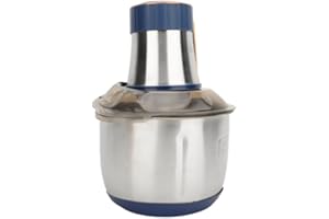 500W Electric Food Processor 5L Stainless Steel Large Capacity Multifunctional with for Home Kitchen (Blue)