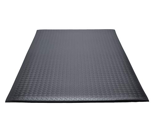 Guardian Soft Step Supreme Anti-Fatigue Floor Mat, Vinyl, 3'x5', Black Pebble Texture