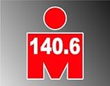 RED Mdot Ironman Triathlon 140.6 Vinyl Decal Bumper Sticker 4