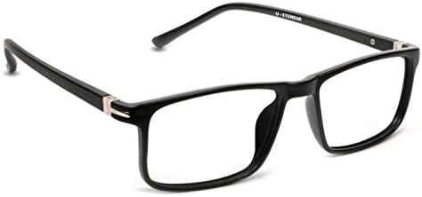 Eyewearlabs.com- Rectangular Premium Optical Specs Full Rim Eyeglasses For Men Women Unisex|52|Clear|Rx-able |EL180-C5