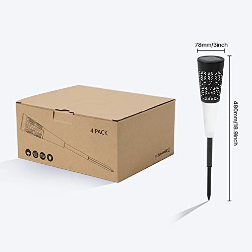 FOMYHEARD Solarlampen für Außen deko 4 Stück Solarleuchten Balkon wasserdichte IP54 Solar gartenleuchte für Dekoration Hinterhöfe Balkon Rasen Gehweg Landschaft Warmweiß