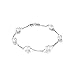 JewelryPalace White Freshwater Cultured Pearl(6-8mm) Bracelet 925 Sterling Silver 7.7