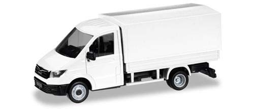 Minikit MAN TGE single cabin with platform and canvas, white