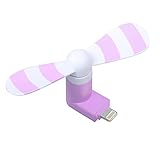 Seekermaker Mini Fan Portable Cooling Fan Phone Fan for iPhone 5 5s 5c SE iPhone 6 6s Plus iPad and iPad mini (Purple)