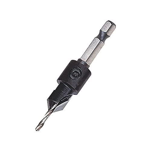 Trend Snappy TCT 9.5mm Countersink with Adjustable 3.25mm Pilot Drill, Tungsten Carbide Tipped, Ideal for Ply, MDF & Chipboard, SNAP/CS/10TC