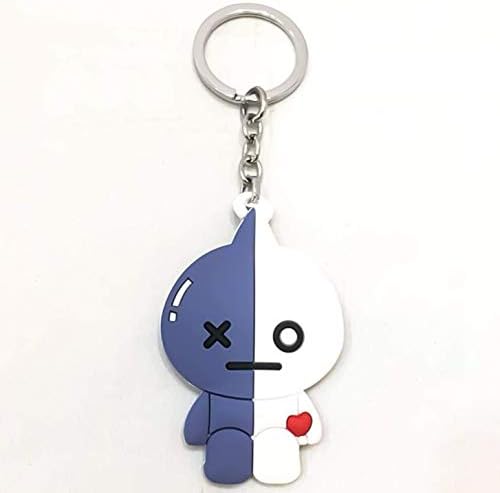 FUdeza Elegant KPOP BTS Bangtan Boyes Q Version Doll Keychain Cute Cartoon Soft Glue Pendant Key Rings Hot Gift for Fans( VAN)