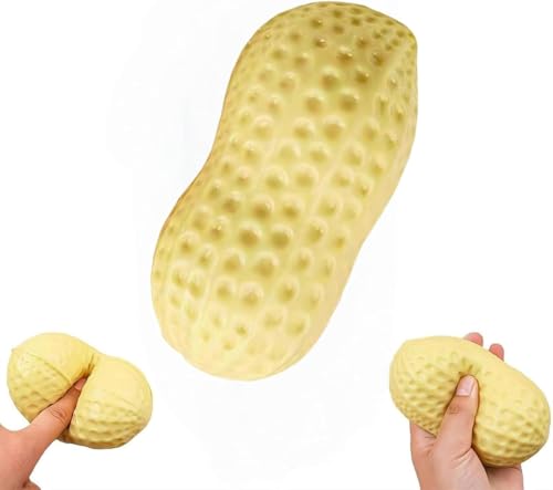 SLEEPHEAD®Peanut Squishies, Peanut Shaped Squish Balls,Squeeze Dough Ball ,Soft Stress Relief Sensory Fidget Toys,Soft Stress Relief Sensory Fidget Toys for Adults Anxiety Relief Hand Relax