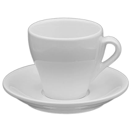 Holst Porzellan IT 004 FA2 Cappuccino-Set 'Italiano' 0,18 l mit UTA 115, weiß, 14 x 14 x 8.5 cm, 2 Einheiten