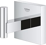 GROHE Start Cube Bathroom Robe Towel Hook Wall Mount Chrome Metal view 3
