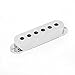 Musiclily 52mm Plastic Strat Style Single Coil Pickup Cover Set for Fender Stratocaster Guitar,Chrome(Pack of 3)