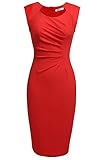 ANGVNS Stylish Women Casual Sleeveless High Waist Knee-length Party Dress